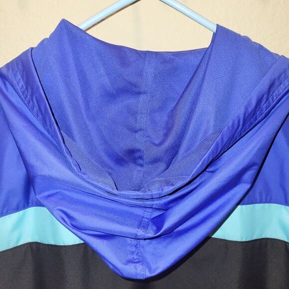 Fila Sport Live in Motion Woman's Large Blue Black Hoodie Windbreaker Full Zip - Picture 6 of 12